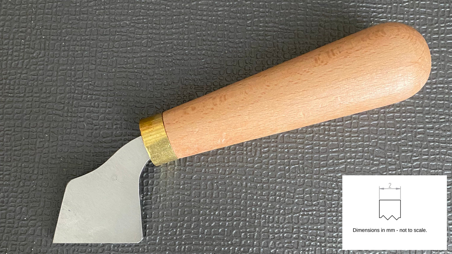 30mm x 2mm Flat Stubnose Tuckpointing Iron