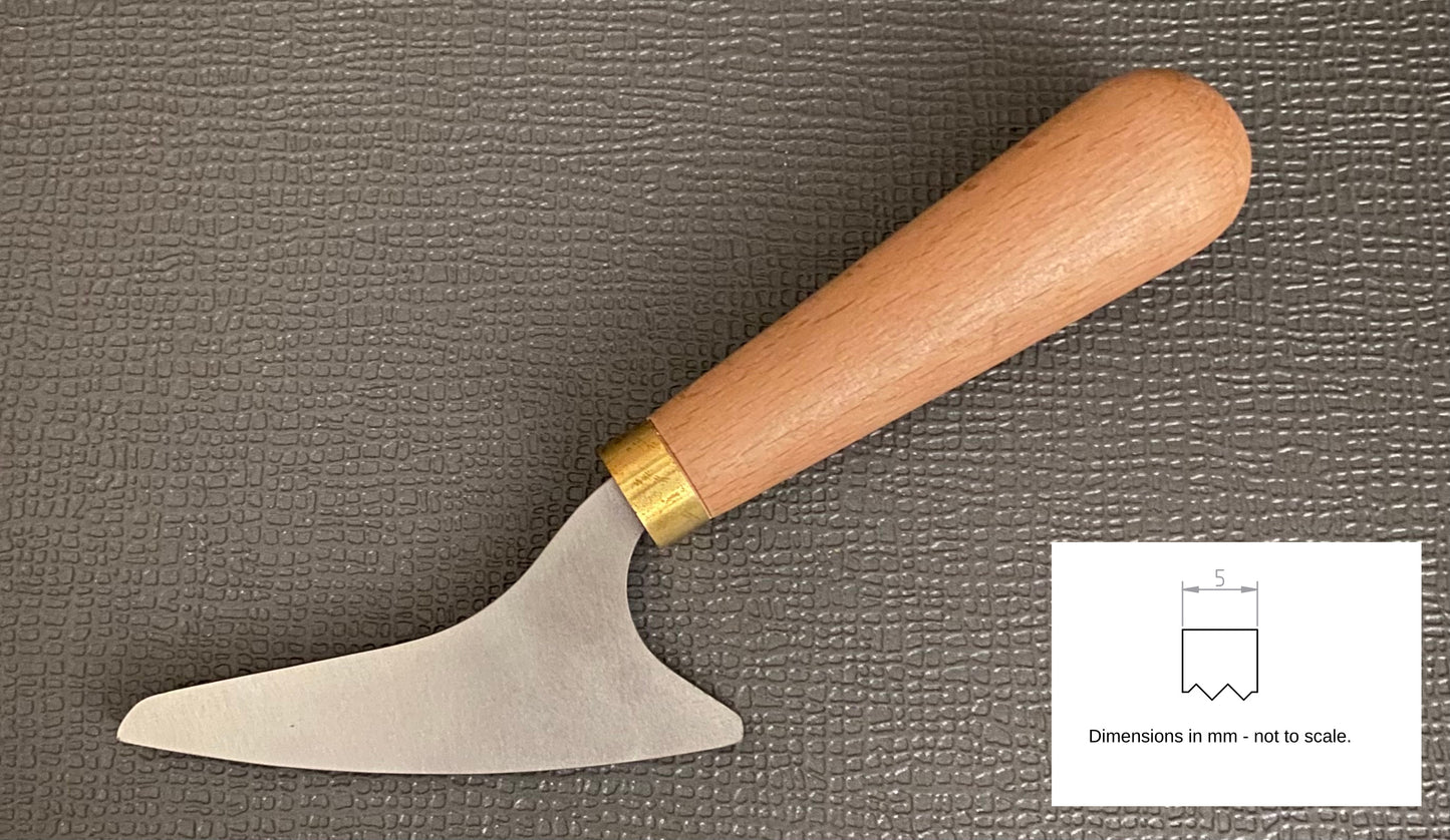 100mm x 5mm Flat Rounded Corner Tuckpointing Iron